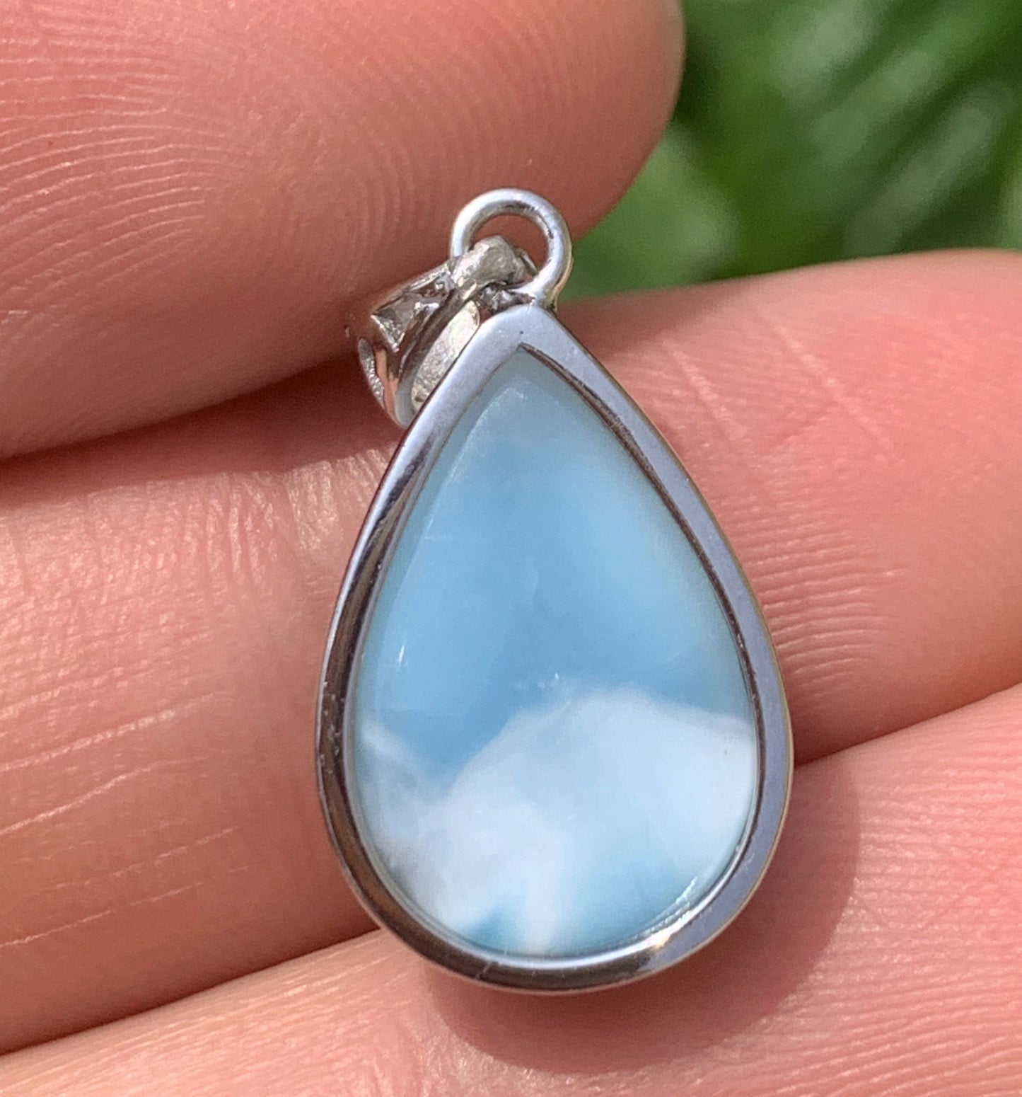 AAAA Natural Authentic Dominican Larimar Pendant,Larimar Necklace,Crystal Pendant,Gems Pendant ET1106