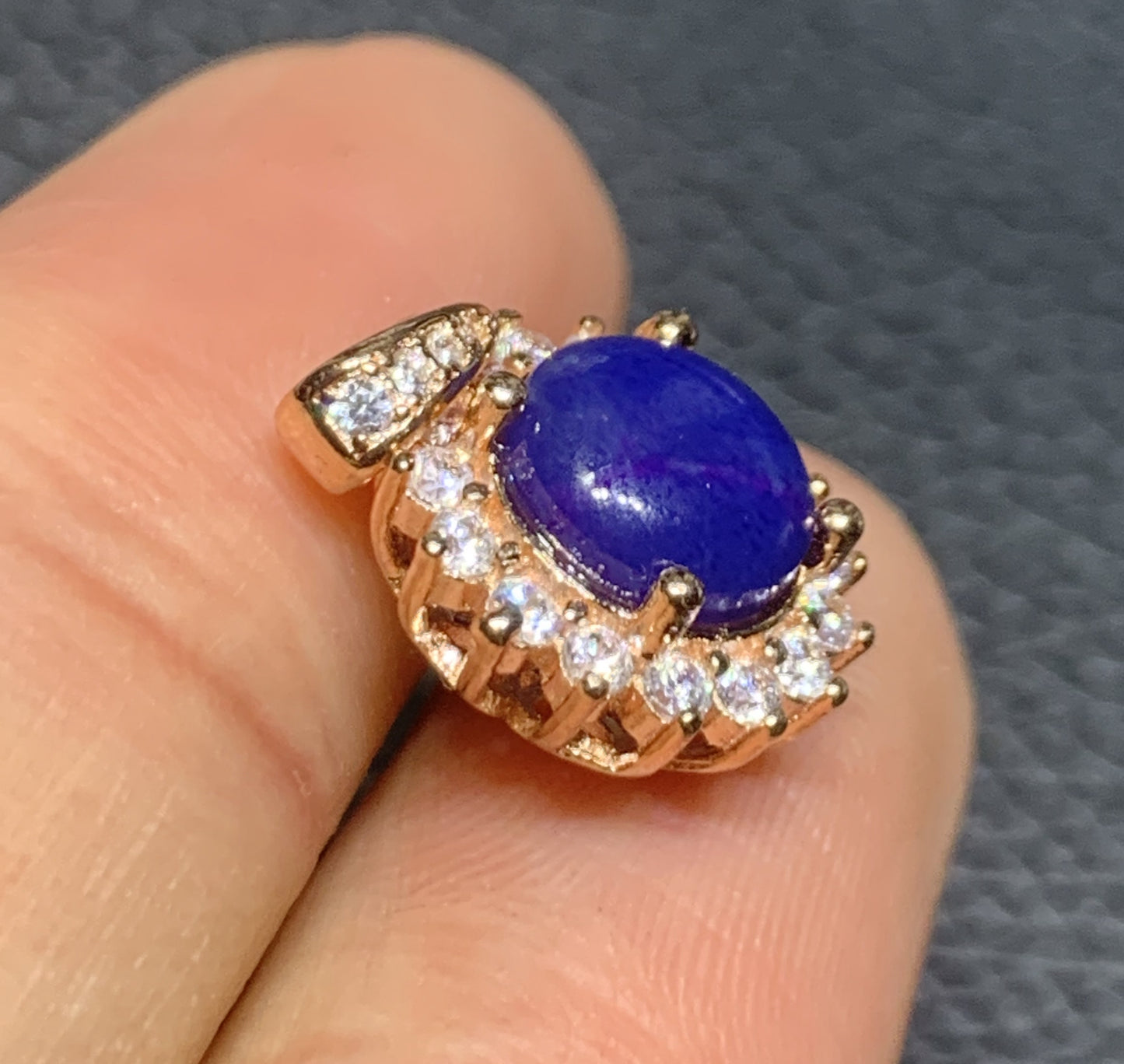 AAAAA Natural Authentic Sugilite Pendant,Oval Sugilite Pendant, Silver Pendant,Birthday Gift ET1110