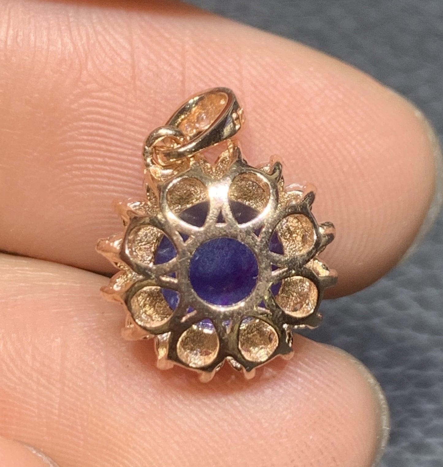 AAAAA Natural Authentic Sugilite Pendant,Oval Sugilite Pendant, Silver Pendant,Birthday Gift ET1110