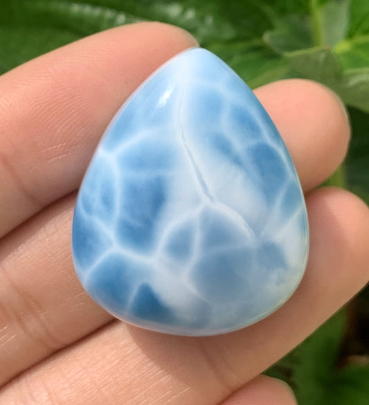 Larimar,AAA+ Natural Authentic Dominican Larimar Pendant,Larimar Stone,Crystal Jewelry,Larimar Jewelry ET106