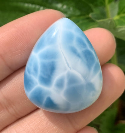 Larimar,AAA+ Natural Authentic Dominican Larimar Pendant,Larimar Stone,Crystal Jewelry,Larimar Jewelry ET106