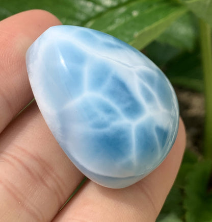 Larimar,AAA+ Natural Authentic Dominican Larimar Pendant,Larimar Stone,Crystal Jewelry,Larimar Jewelry ET106