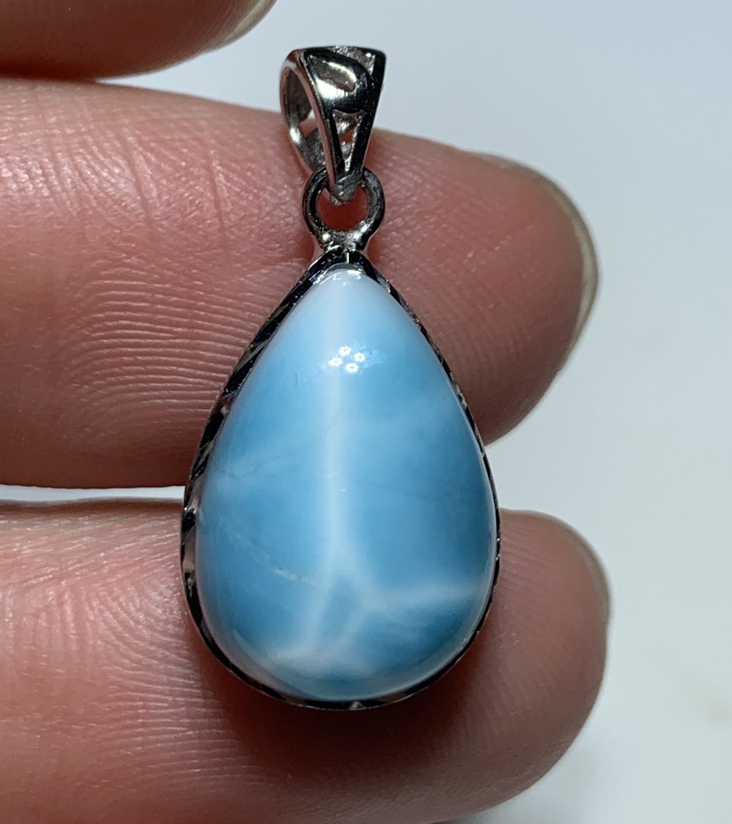 AAAA Natural Authentic Dominican Larimar Pendant,Larimar Necklace,Crystal Pendant,Gems Pendant ET1106