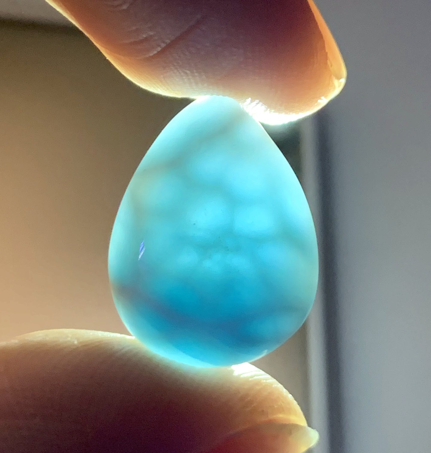 AAAA Natural Authentic Dominican Larimar Pendant,Gems Jewelry,Gems Pendant,Crystal Pendant,ET1118