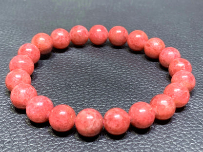 AAA Authentic Natural Rhodonite Bracelet,9.9mm Bracelet,Colorful Bracelet,Handmade Jewelry.Men's Bracelet ET1022