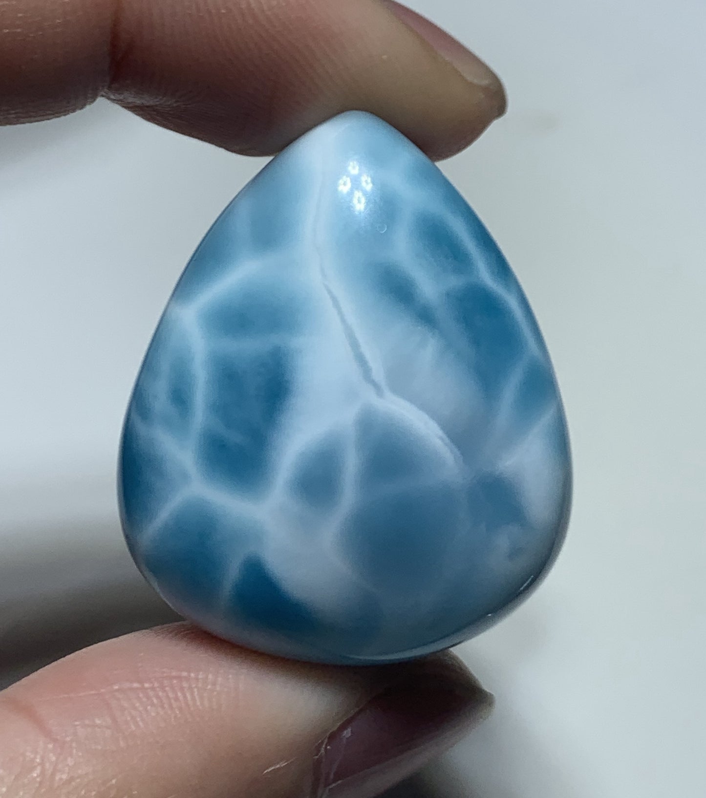 Larimar,AAA+ Natural Authentic Dominican Larimar Pendant,Larimar Stone,Crystal Jewelry,Larimar Jewelry ET106