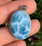 AAAA Natural Authentic Dominican Larimar Pendants, Larimar Stone,Gift For Her,Healing Stone Jewelry,Larimar Jewelry,ET006