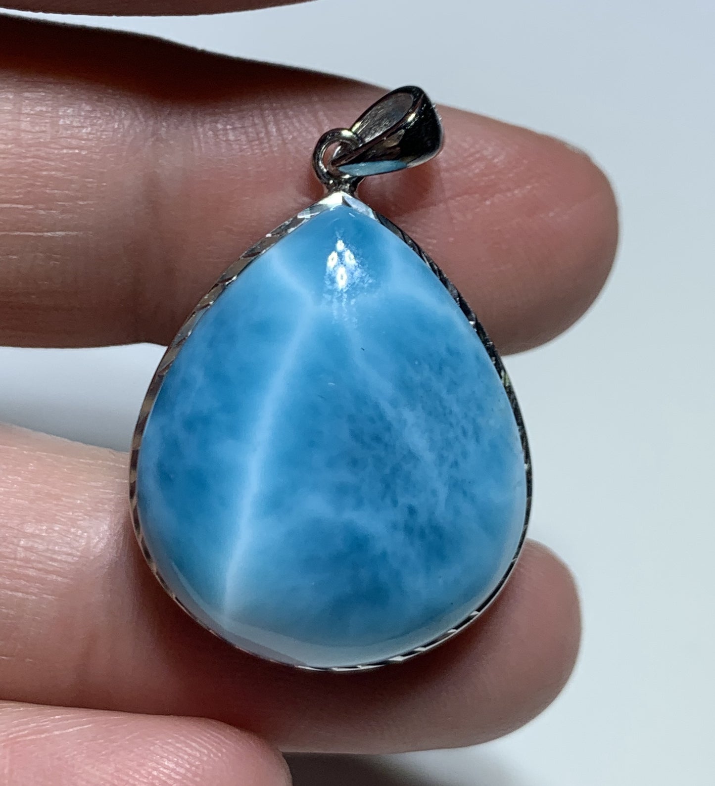 AAAA+ Natural Authentic Dominican Larimar Pendant,Gems Jewelry,Gems Pendant,Crystal Pendant,ET514