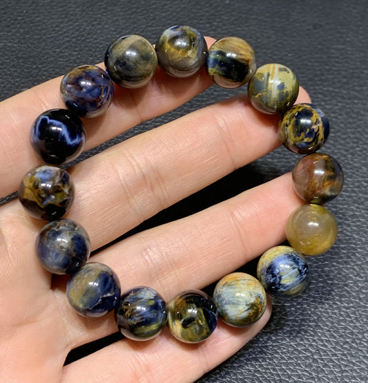 AAAA+ Authentic Natural Namibia Pietersite Bracelet,13mm Bracelet,Colored Bracelet,Handmade Jewelry ET1076