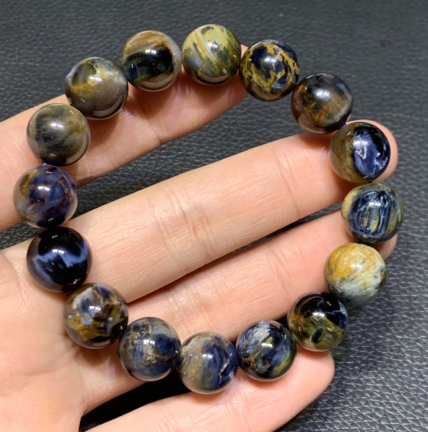 AAAA+ Authentic Natural Namibia Pietersite Bracelet,13mm Bracelet,Colored Bracelet,Handmade Jewelry ET1076