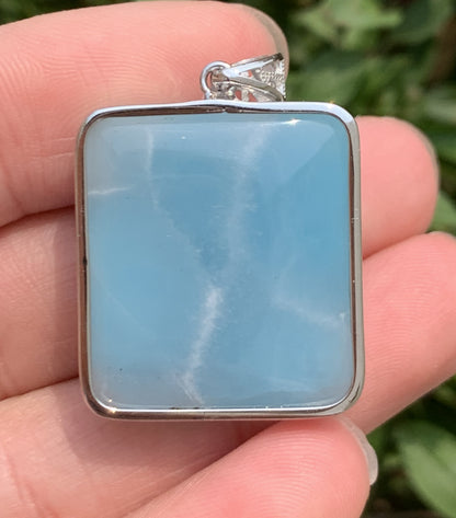 AAAA+ Natural Authentic Dominican Larimar Pendant,Larimar Necklace,Crystal Pendant,Gems Pendant ET289