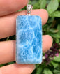 AAAA+ Natural Authentic Dominican Larimar Pendant,Gems Jewelry,Gems Pendant,Crystal Pendant ET884