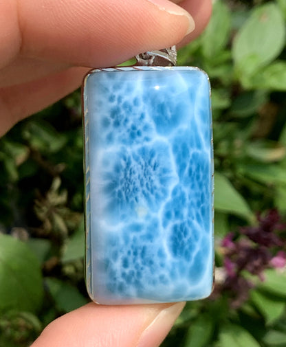 AAAA+ Natural Authentic Dominican Larimar Pendant,Gems Jewelry,Gems Pendant,Crystal Pendant ET884