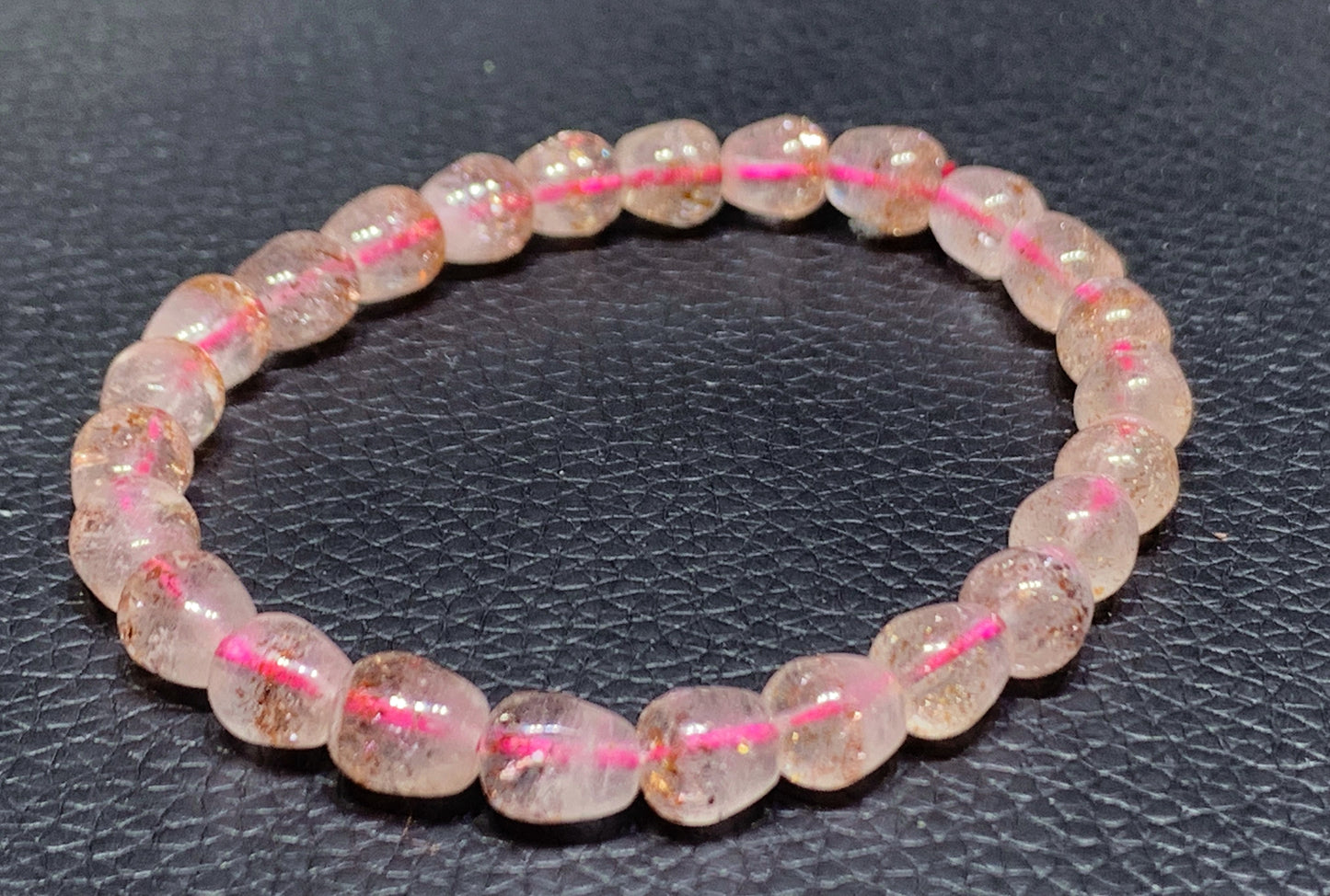 AAA+ Natural Authentic Brazil Golden Strawberry Quartz Bracelet,Gems Jewelry,Gems Bracelet,Apple shape Bracelet,Crystal Bracelet,ET1049