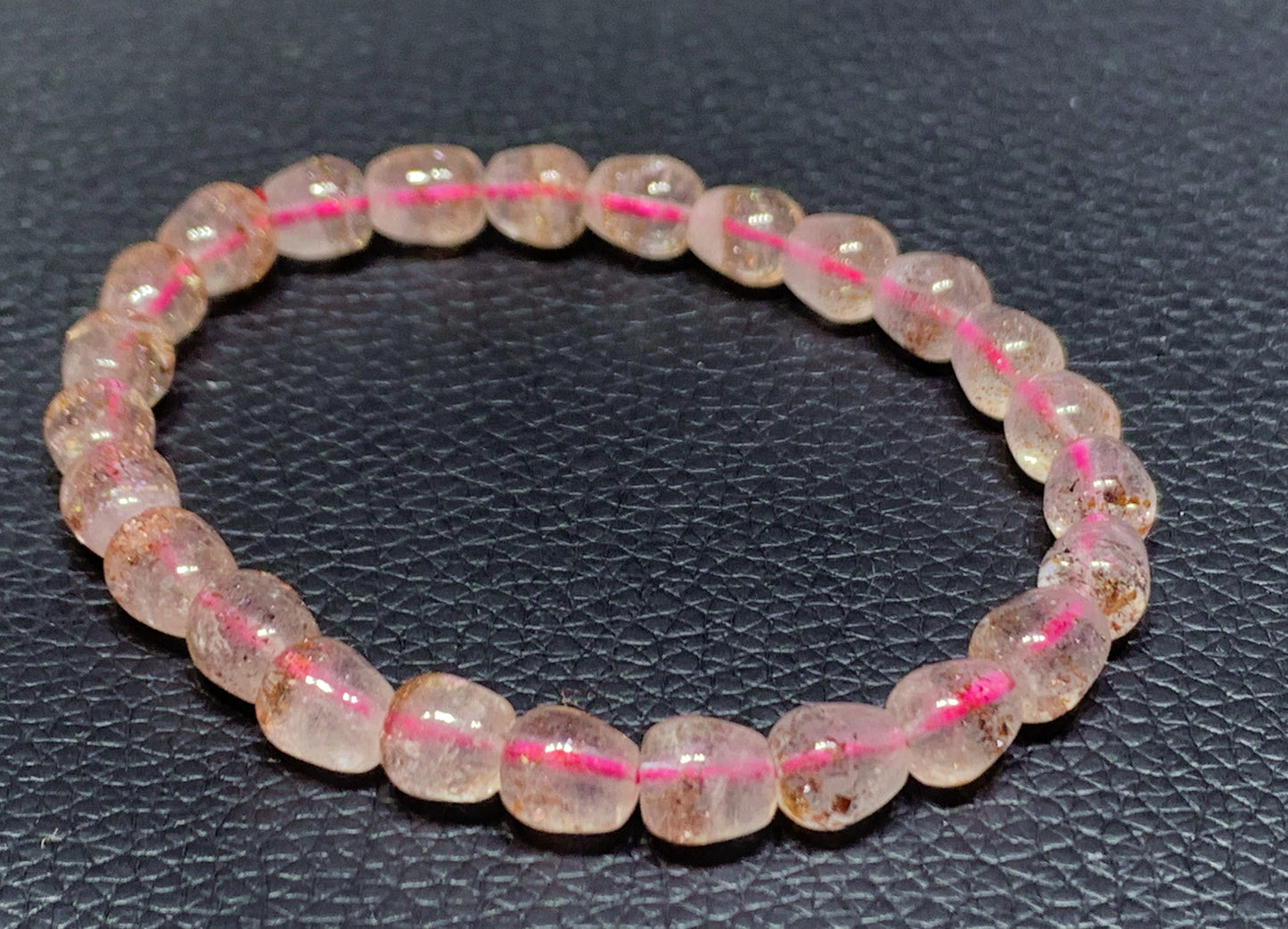 AAA+ Natural Authentic Brazil Golden Strawberry Quartz Bracelet,Gems Jewelry,Gems Bracelet,Apple shape Bracelet,Crystal Bracelet,ET1049