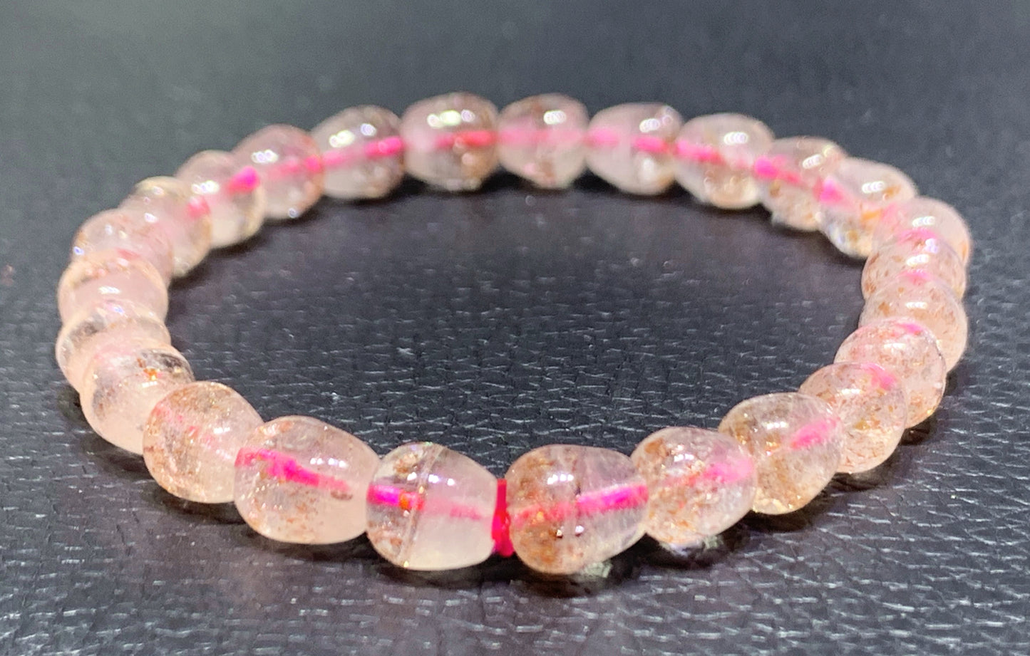 AAA+ Natural Authentic Brazil Golden Strawberry Quartz Bracelet,Gems Jewelry,Gems Bracelet,Apple shape Bracelet,Crystal Bracelet,ET1049