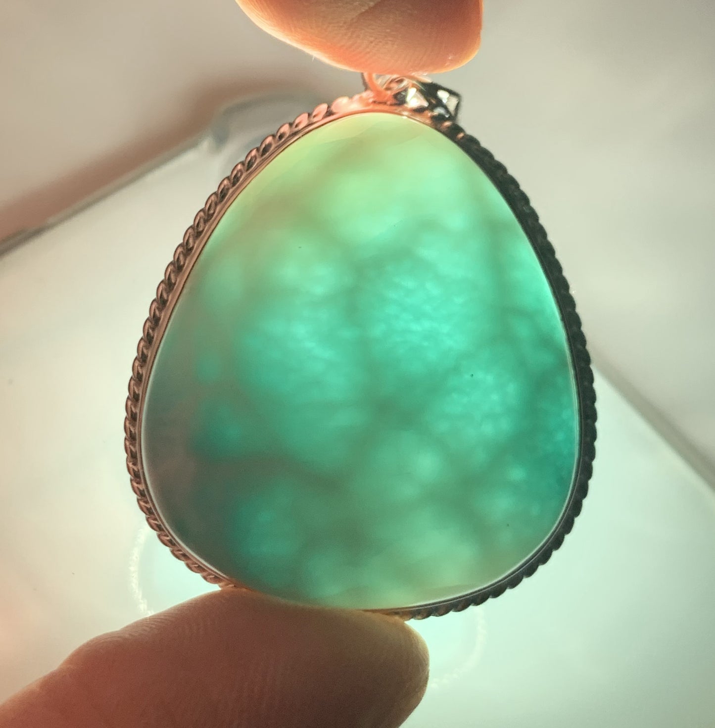 AAAA Natural Authentic Dominican Larimar Pendant,Larimar Stone,Gift For Her,Healing Stone Jewelry,Larimar Jewelry ET197