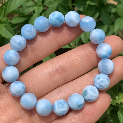 AAA Natural Authentic Dominican Larimar Bracelet,Gems Jewelry,Gems Bracelet,Crystal Bracelet,ET467