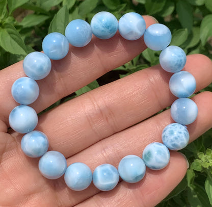 AAA Natural Authentic Dominican Larimar Bracelet,Gems Jewelry,Gems Bracelet,Crystal Bracelet,ET467