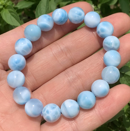 AAA Natural Authentic Dominican Larimar Bracelet,Gems Jewelry,Gems Bracelet,Crystal Bracelet,ET467