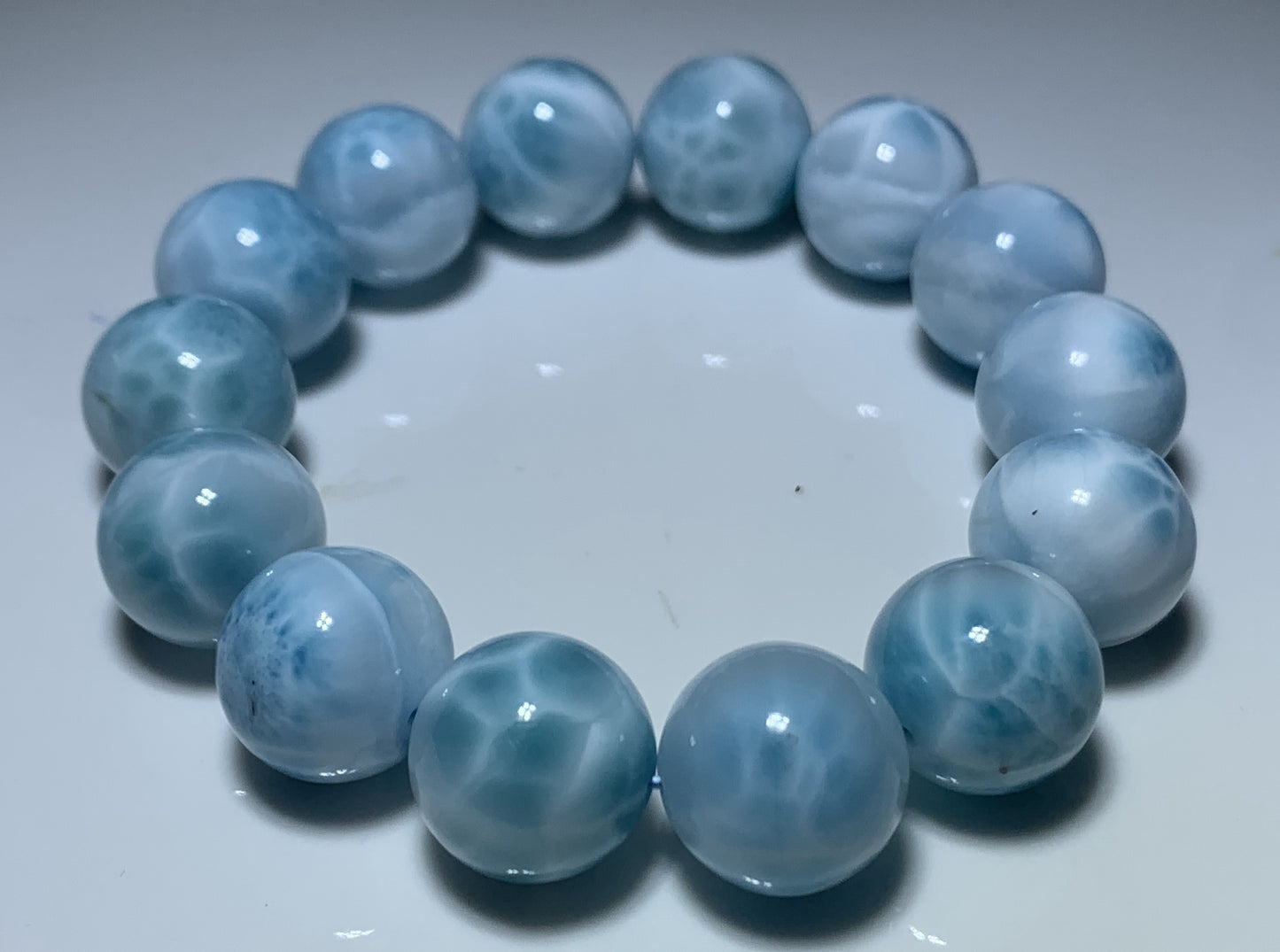 AAA+ Natural Authentic Dominican Larimar Bracelet,Gems Jewelry,Gems Bracelet,Crystal Bracelet,ET605