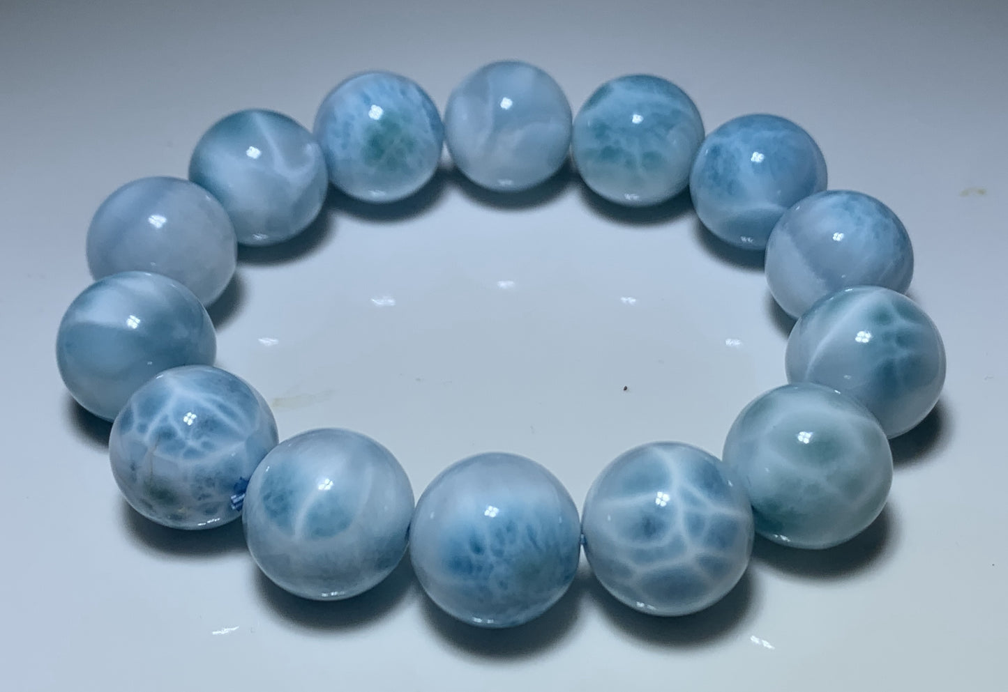 AAA+ Natural Authentic Dominican Larimar Bracelet,Gems Jewelry,Gems Bracelet,Crystal Bracelet,ET605