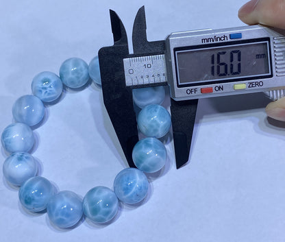 AAA+ Natural Authentic Dominican Larimar Bracelet,Gems Jewelry,Gems Bracelet,Crystal Bracelet,ET605