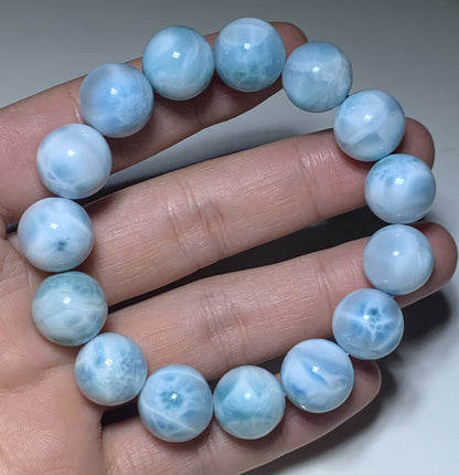 AAA Natural Authentic Dominican Larimar Bracelet,Gems Jewelry,Gems Bracelet,Crystal Bracelet,ET467