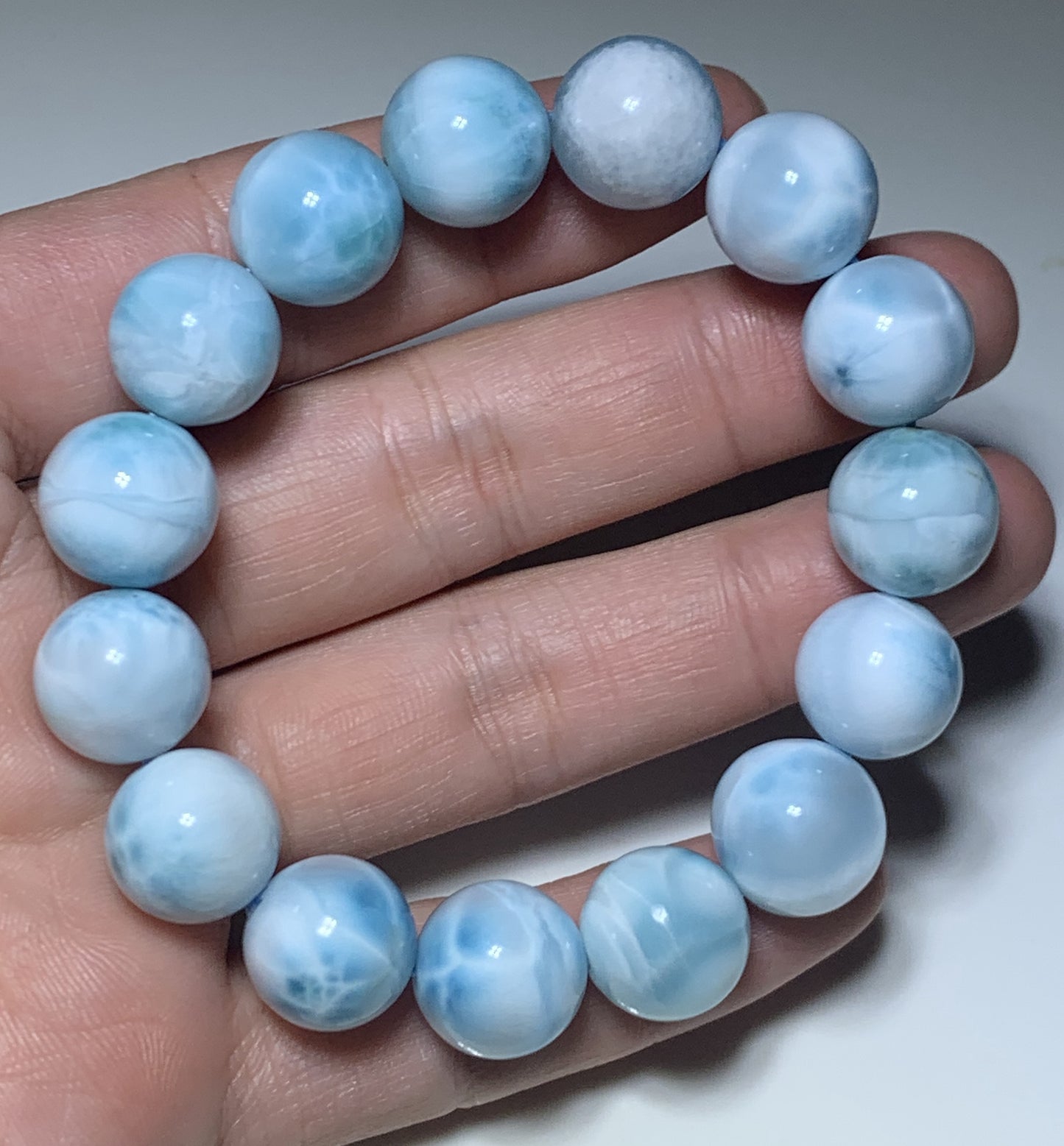 AAA Natural Authentic Dominican Larimar Bracelet,Gems Jewelry,Gems Bracelet,Crystal Bracelet,ET467