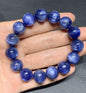 AAAA Natural Kyanite Bracelet, 10mm Round Bracelet,Tiny Blue Kyanite,Gems Bracelet,Men's Bracelet,Woman's Bracelet ET590