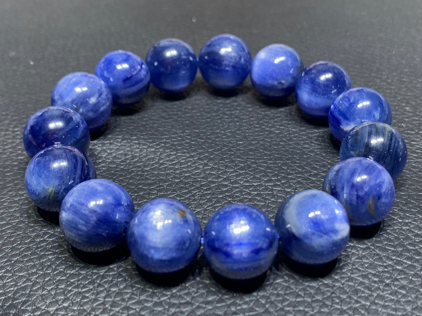 AAAA Natural Kyanite Bracelet, 10mm Round Bracelet,Tiny Blue Kyanite,Gems Bracelet,Men's Bracelet,Woman's Bracelet ET590