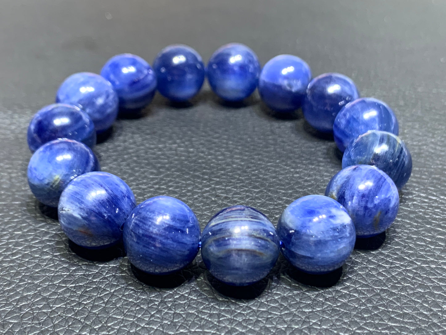 AAAA Natural Kyanite Bracelet, 10mm Round Bracelet,Tiny Blue Kyanite,Gems Bracelet,Men's Bracelet,Woman's Bracelet ET590