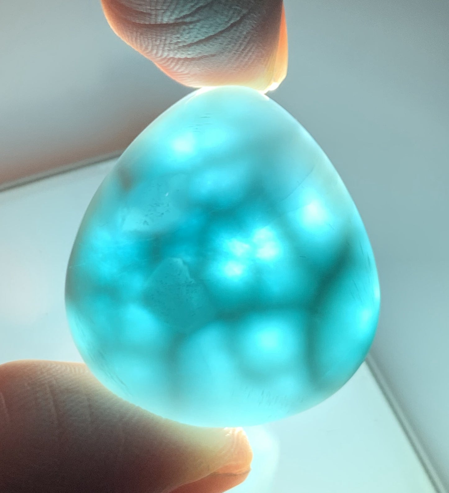 AAA+ Natural Authentic Dominican Larimar Pendant,Gems Jewelry,Gems Pendant,Crystal Pendant,ET331