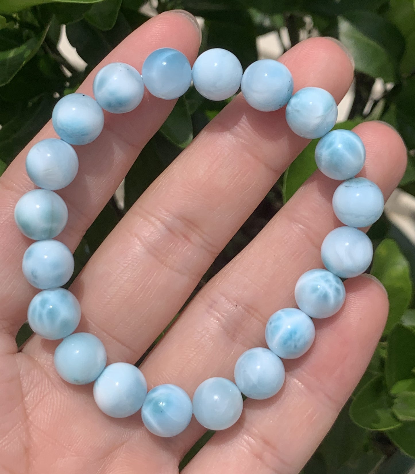 Larimar,AAAA+Natural Authentic Dominican Larimar Bracelect,Blue Bracelect, Gift for Boy and men,10mm Bracelect,Father's Day Gift ET546