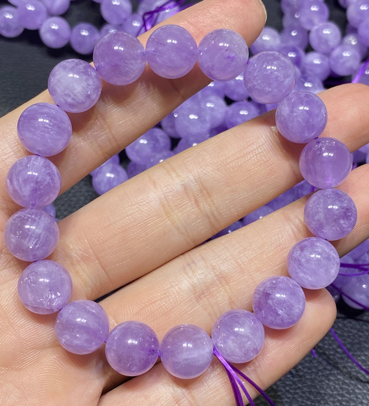 AAAA Natural Authentic Lavender Amethyst Bracelet, Crystal Bracelet,Gem Bracelet, Handmade Jewelry Bracelet ET1149