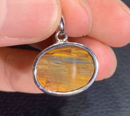 AAAA Natural Namibian Pietersite 925 Silver Pendant, Colored Full Fire Pietersite Pendant, Pietersite Gemstone ET1020