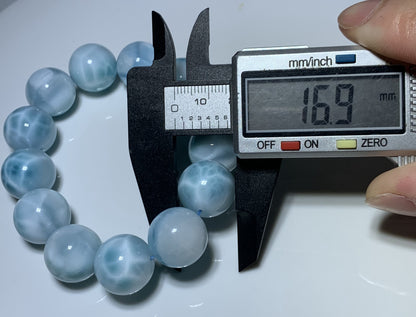 AAA+ Natural Authentic Dominican Larimar Bracelet,Gems Jewelry,Gems Bracelet,Crystal Bracelet,ET794