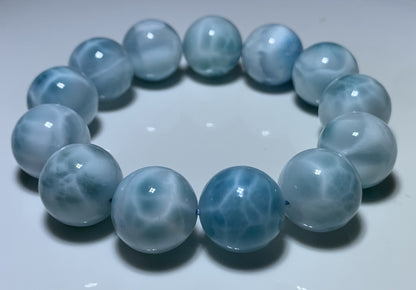 AAA+ Natural Authentic Dominican Larimar Bracelet,Gems Jewelry,Gems Bracelet,Crystal Bracelet,ET794