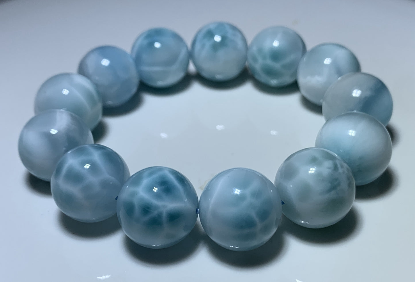 AAA+ Natural Authentic Dominican Larimar Bracelet,Gems Jewelry,Gems Bracelet,Crystal Bracelet,ET794