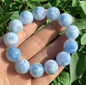 AAA+ Natural Authentic Dominican Larimar Bracelet,Gems Jewelry,Gems Bracelet,Crystal Bracelet,ET794