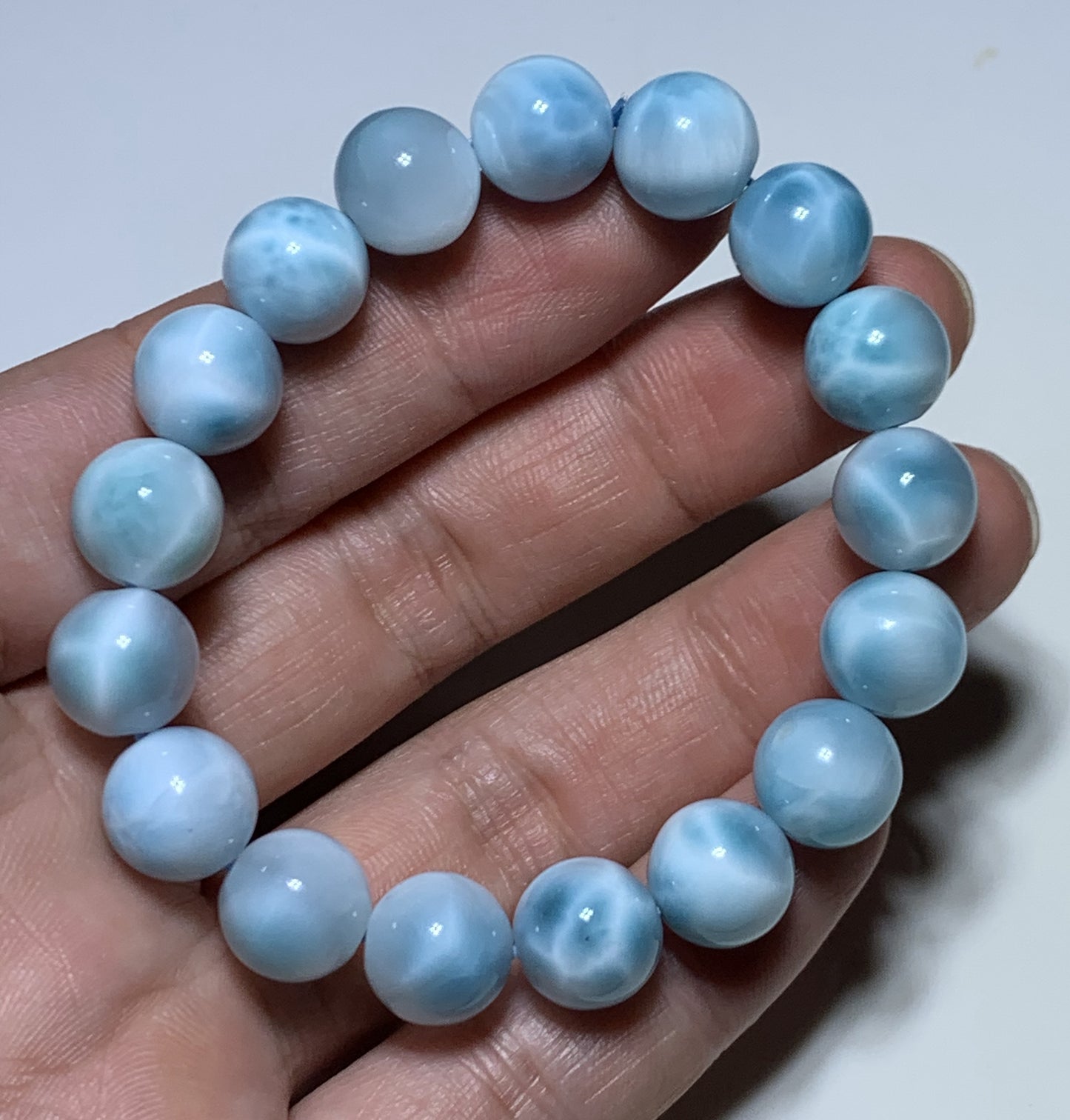 AAAA Natural Authentic Dominican Larimar Bracelet,Gems Jewelry,Gems Bracelet,Crystal Bracelet,ET825