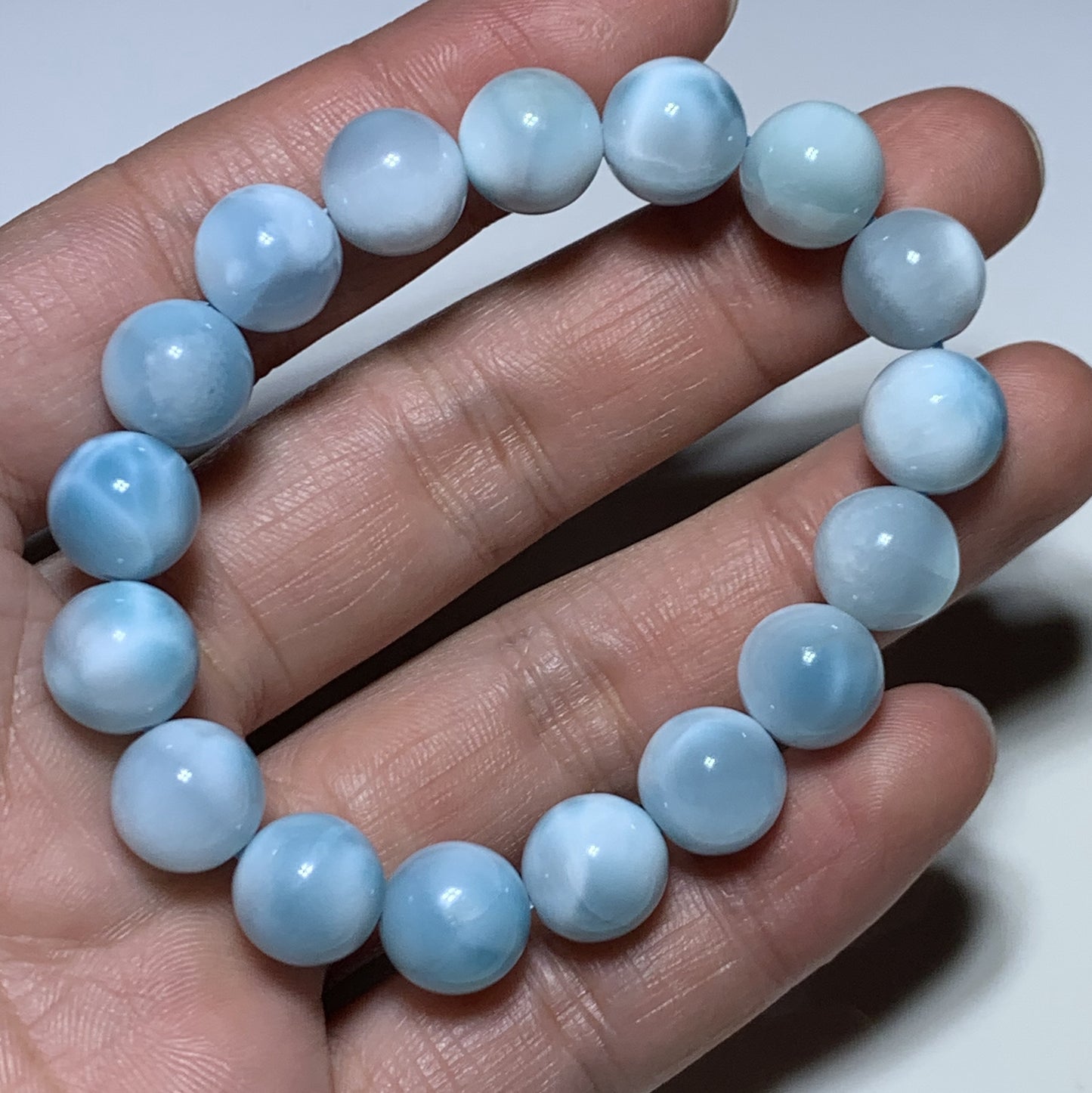 AAAA Natural Authentic Dominican Larimar Bracelet,Gems Jewelry,Gems Bracelet,Crystal Bracelet,ET825