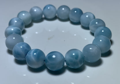 AAAA Natural Authentic Dominican Larimar Bracelet,Gems Jewelry,Gems Bracelet,Crystal Bracelet,ET825