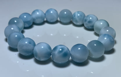 AAAA Natural Authentic Dominican Larimar Bracelet,Gems Jewelry,Gems Bracelet,Crystal Bracelet,ET825