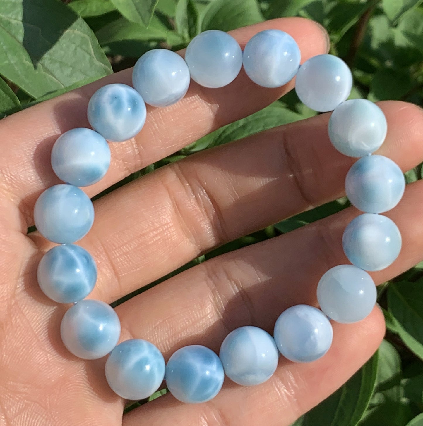 AAAA Natural Authentic Dominican Larimar Bracelet,Gems Jewelry,Gems Bracelet,Crystal Bracelet,ET825