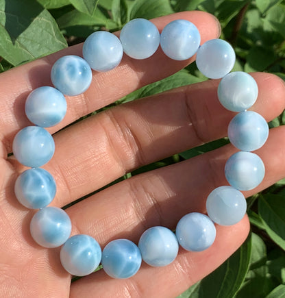 AAAA Natural Authentic Dominican Larimar Bracelet,Gems Jewelry,Gems Bracelet,Crystal Bracelet,ET825