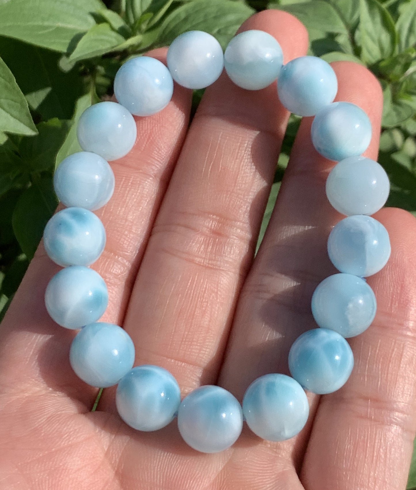 AAAA Natural Authentic Dominican Larimar Bracelet,Gems Jewelry,Gems Bracelet,Crystal Bracelet,ET825