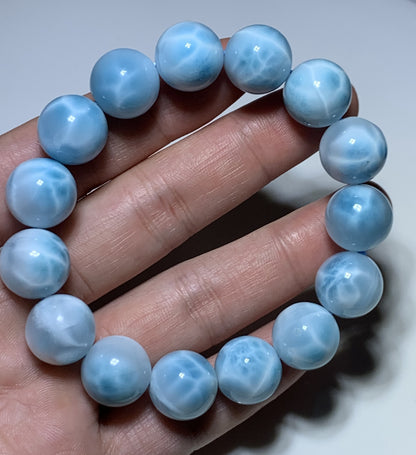 AAAA Natural Authentic Dominican Larimar Bracelet,Larimar,Crystal Bracelet,Gems Bracelet ET894(01)