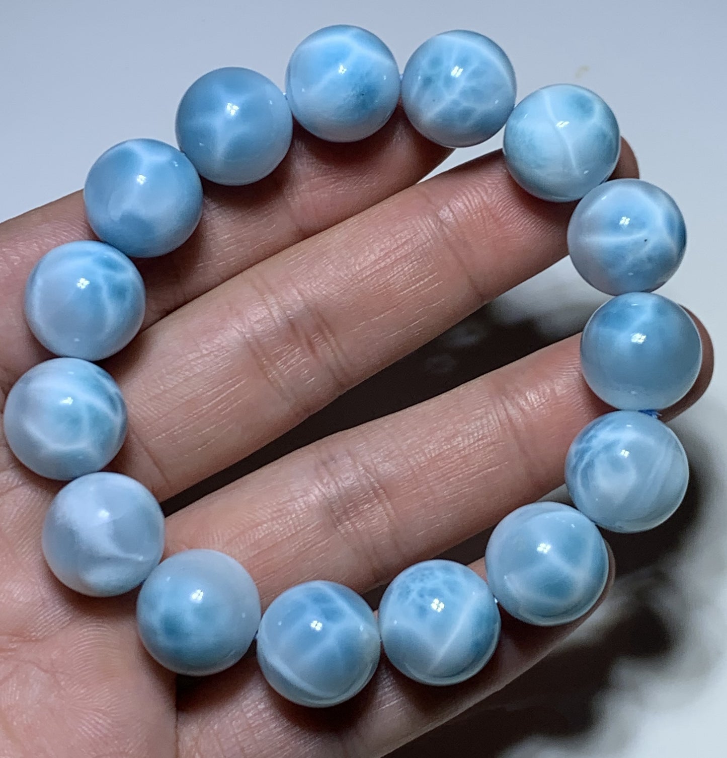 AAAA Natural Authentic Dominican Larimar Bracelet,Larimar,Crystal Bracelet,Gems Bracelet ET894(01)