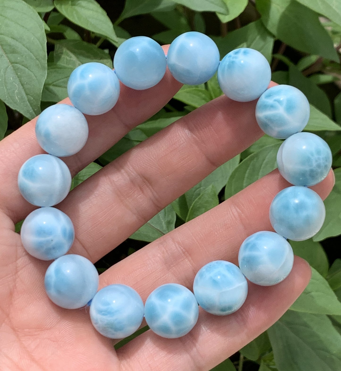 AAAA Natural Authentic Dominican Larimar Bracelet,Larimar,Crystal Bracelet,Gems Bracelet ET894(01)